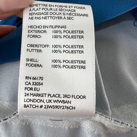 URBAN OUTFITTERS Silence + Noise Navy Blue Bead Trim Ombre Leopard Dress M NEW - Picture 10 of 10